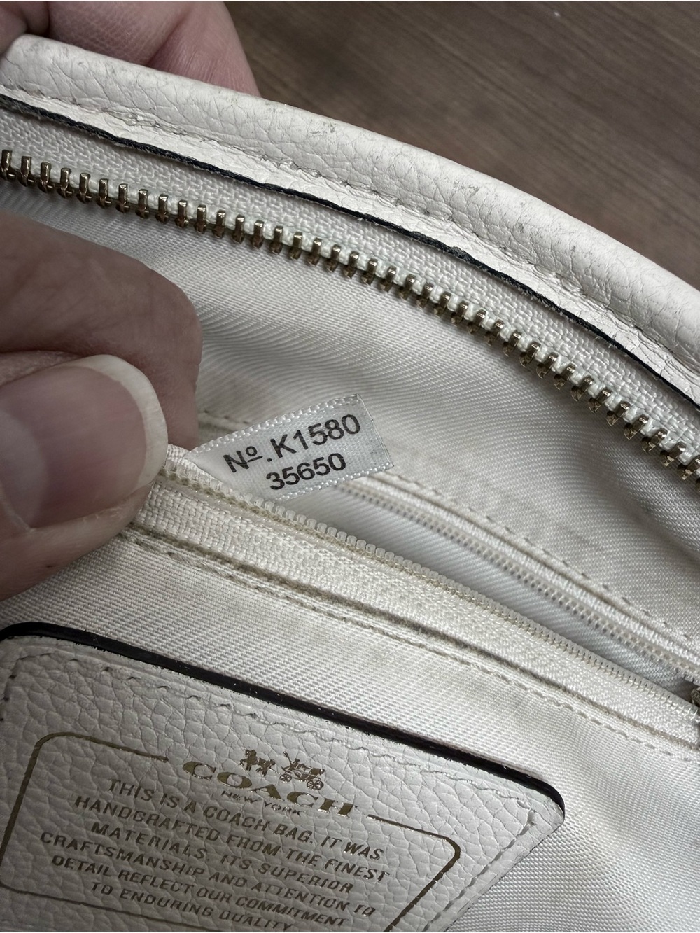 Coach Nolita Pebbled Leather Satchel in Off-White/Cream - Picture 11 of 11